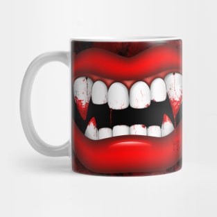 Vampire Red Bloody Mouth Mug